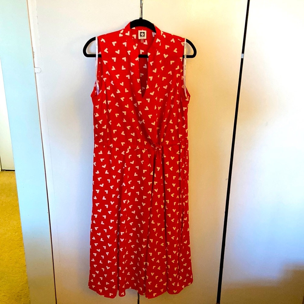 Anne Klein. Plus dress size 0X. Red.
